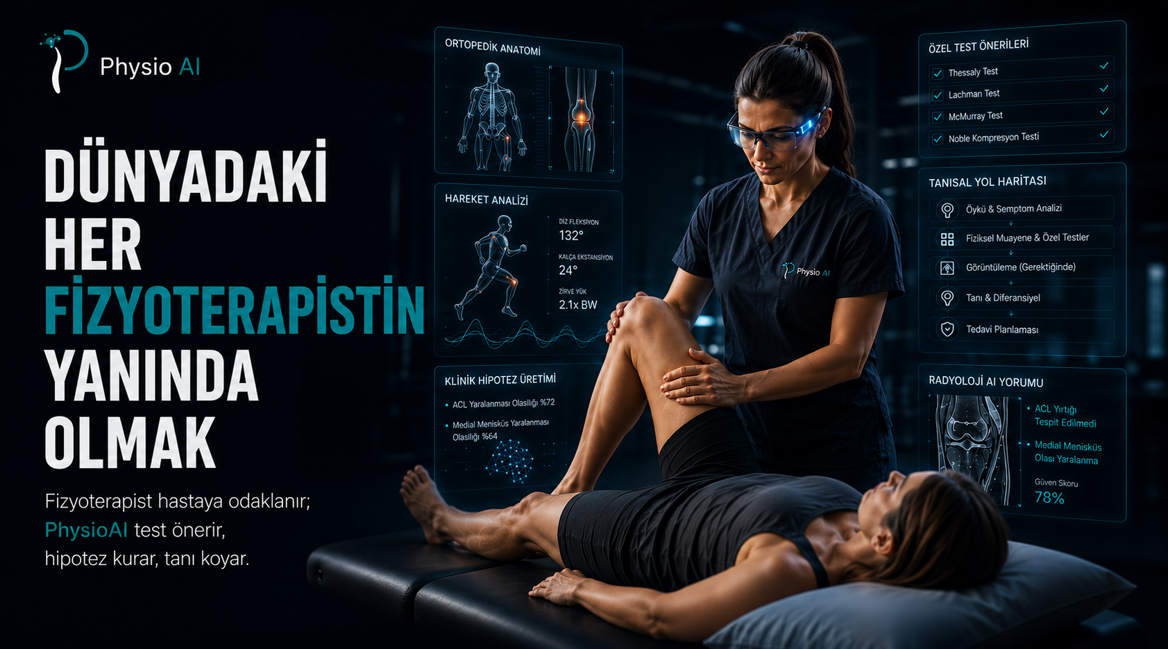 PhysioAI klinik muhakeme ekranı