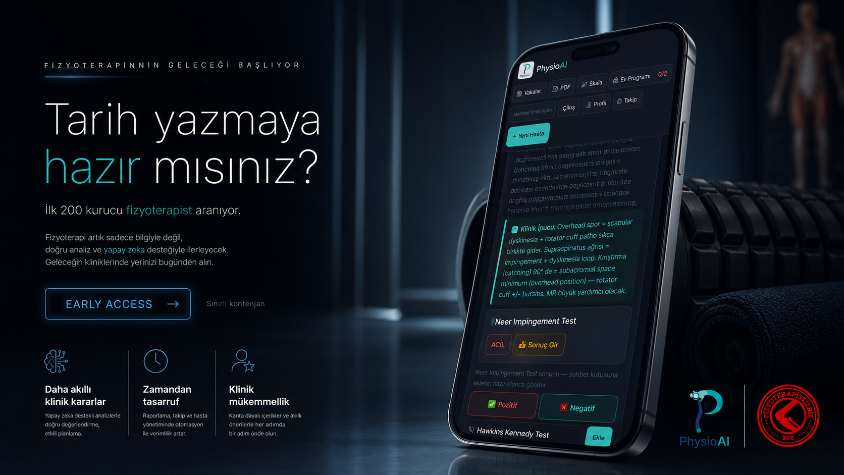 PhysioAI yönetim ekranı